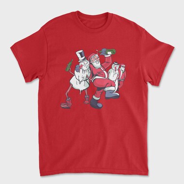 Snowmen Santa Drunk, Unisex Men's T-Shirt