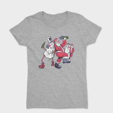 Snowmen Santa Drunk, Women's T-Shirt