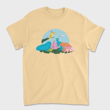 Animals Party, Unisex Men's T-Shirt