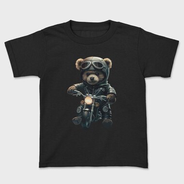 Kids' T-Shirt, Biker Teddy Bear