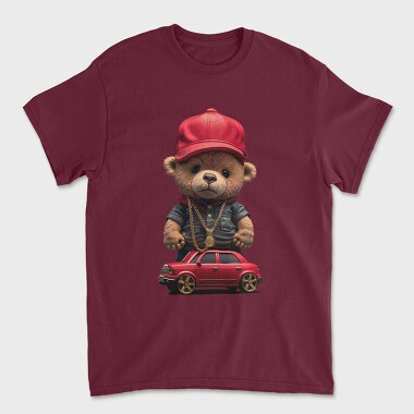 Car Teddy Bear, Unisex Men's T-Shirt