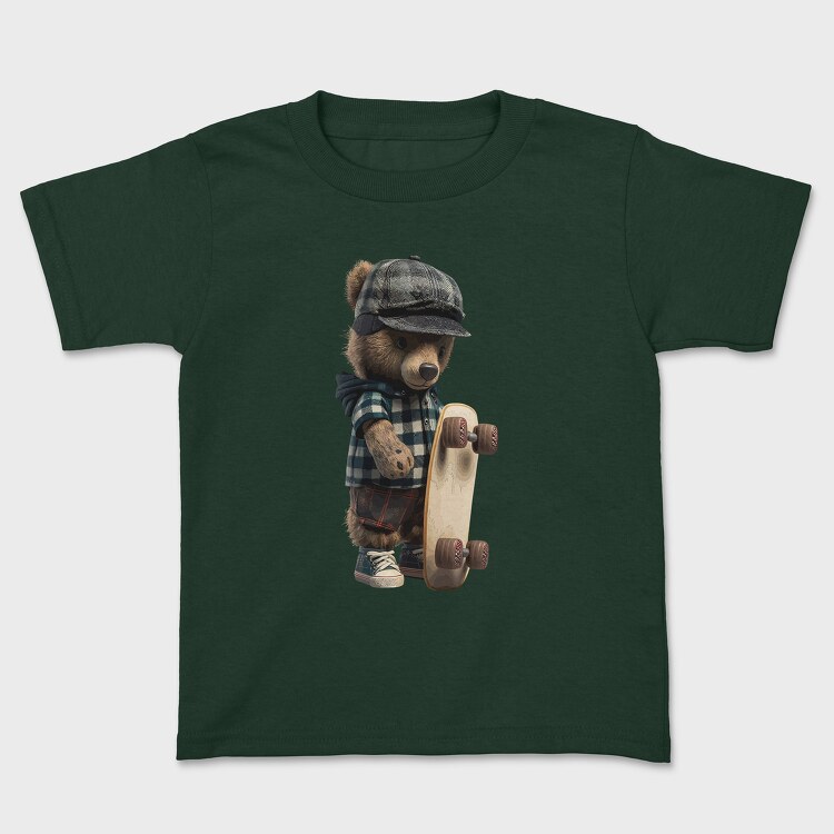Teddy Skate, Kids' T-Shirt