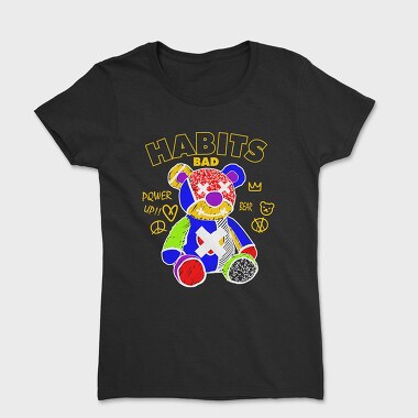 Bad Habits Bear, Women's T-Shirt