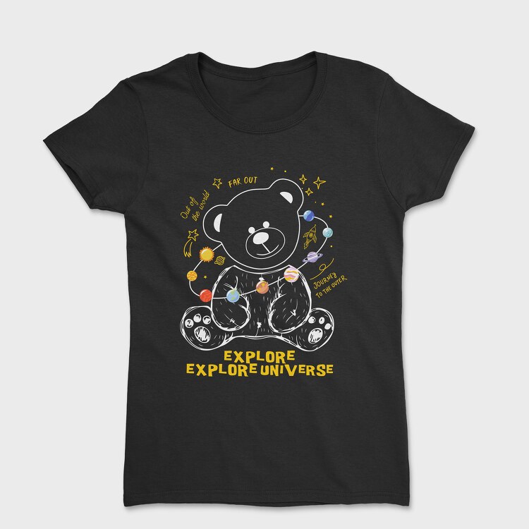 Explore Universe Bear, Women's T-Shirt