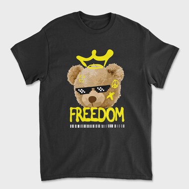 Freedom Bear, Unisex Men's T-Shirt