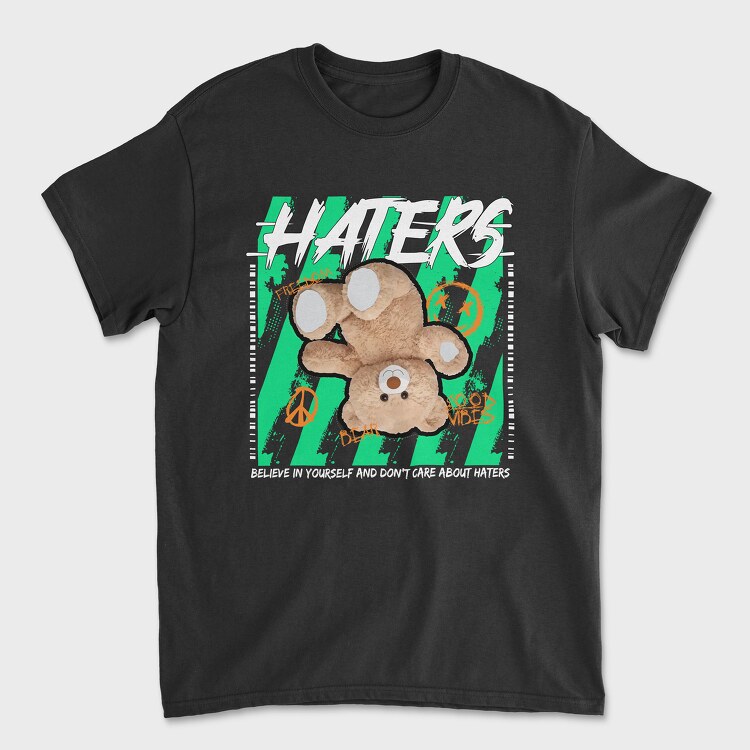 Haters Bear, Унисекс Мъжка Тениска