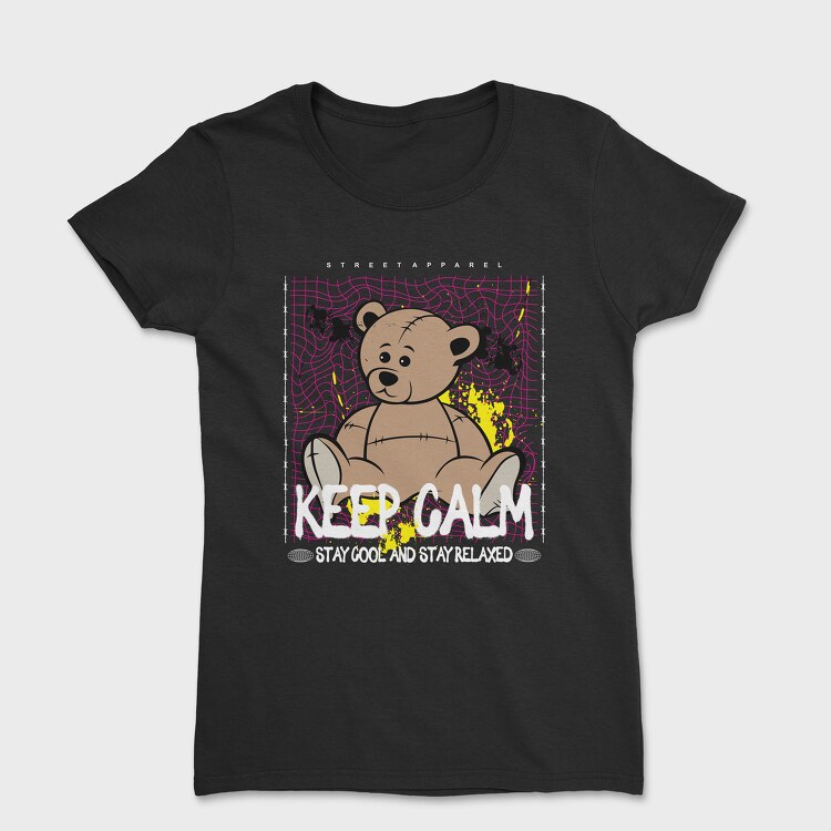 Keep Calm Bear, Women's T-Shirt