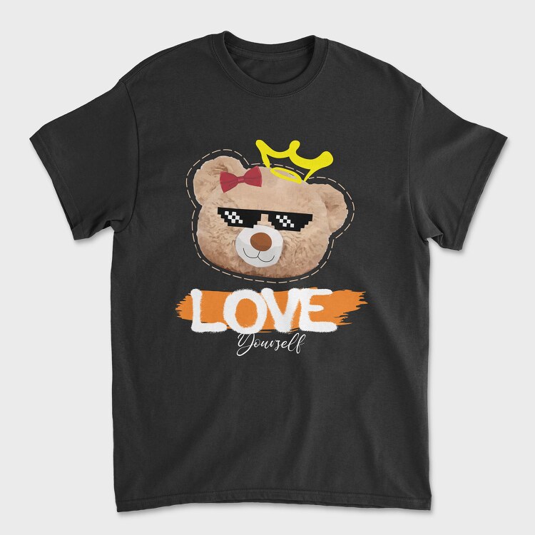 Love Yourself Bear, Унисекс Мъжка Тениска