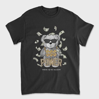 Унисекс Мъжка Тениска, Money Power Bear