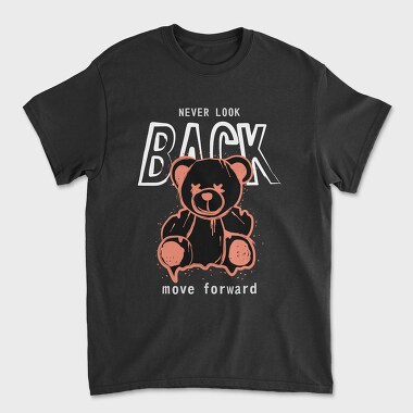 Never Look Back Bear, Unisex Men's T-Shirt