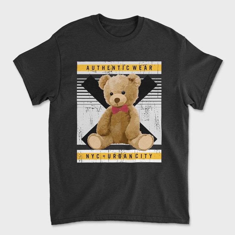 Nyc Teddy Bear, Унисекс Мъжка Тениска
