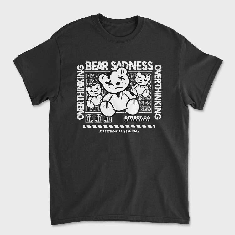 Overthinking Bear, Unisex Men's T-Shirt
