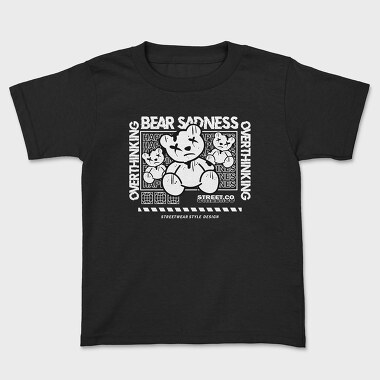 Overthinking Bear, Kids' T-Shirt
