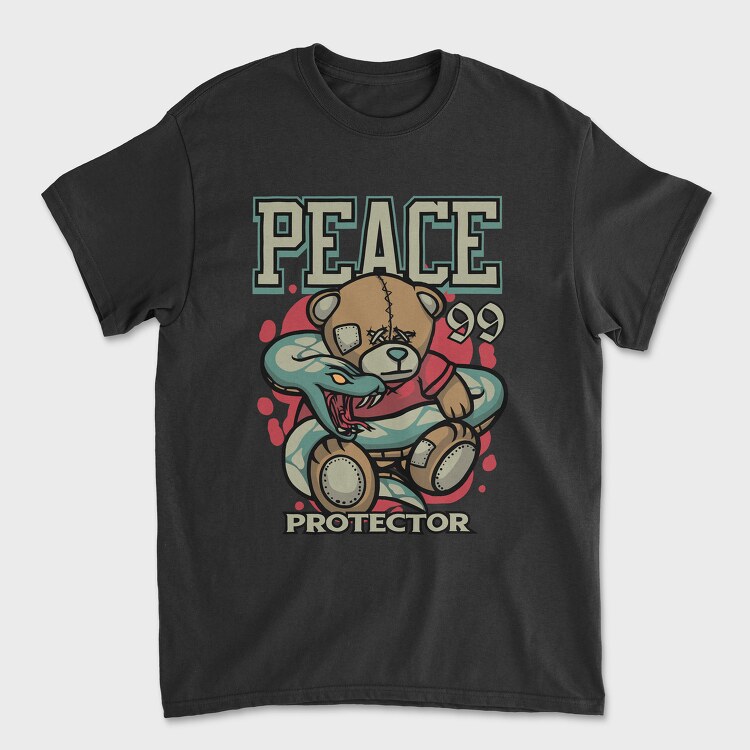 Peace Protector Bear, Unisex Men's T-Shirt