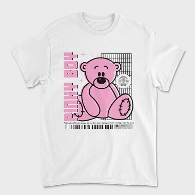 Pinky Boy Bear, Unisex Men's T-Shirt