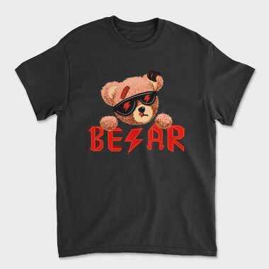 Unisex Men's T-Shirt, Rock Ac Dc Bear