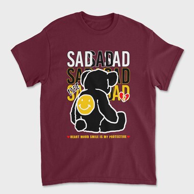 Sad Life Bear, Unisex Men's T-Shirt