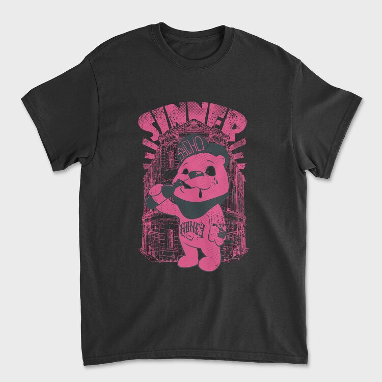 Sinner Bear, Unisex Men's T-Shirt