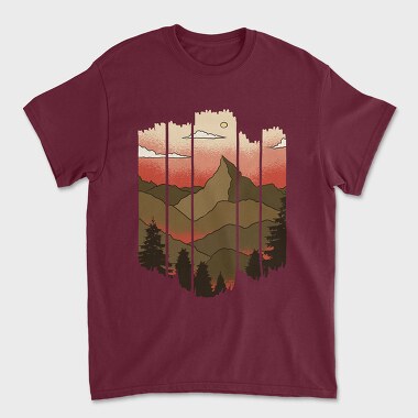 Cut Out Landscape, Unisex Men's T-Shirt