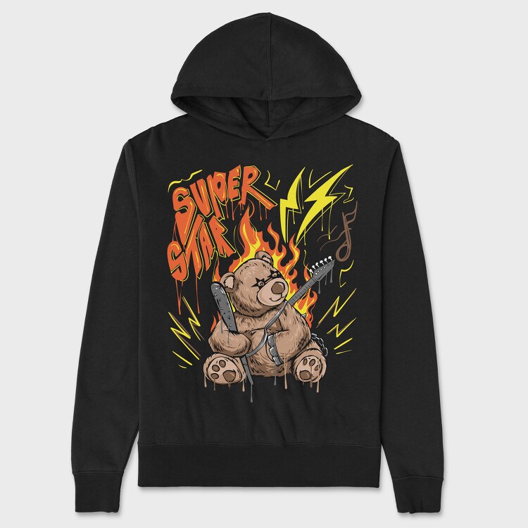 Super Star Bear, Unisex Men's Hoodie