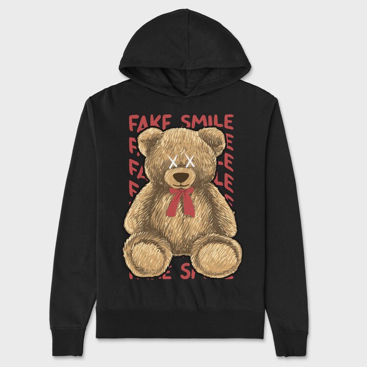 Fake Smile Bear, Unisex Men's Hoodie