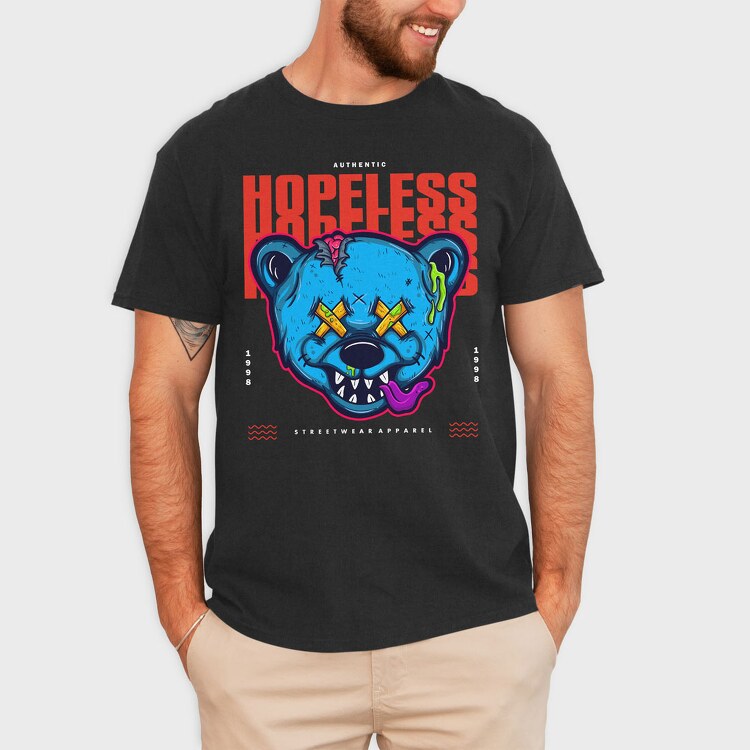 Hopeless Bear, Unisex Men's T-Shirt