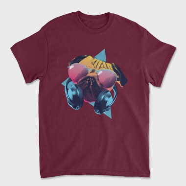 Unisex Men's T-Shirt, Retro Pug