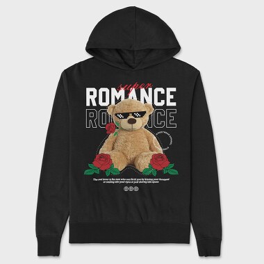 Romance Bear, Unisex Men's Hoodie