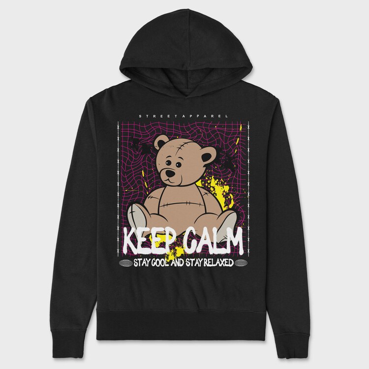 Keep Calm Bear, Унисекс Мъжко Суичър