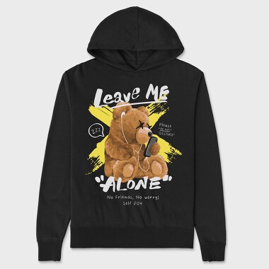 Leave Me Alone Bear, Unisex Men's Hoodie