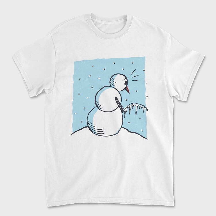 Snowman Peeing, Unisex Men's T-Shirt