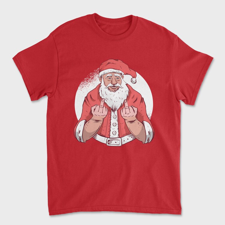 Santa Middle Finger, Unisex Men's T-Shirt