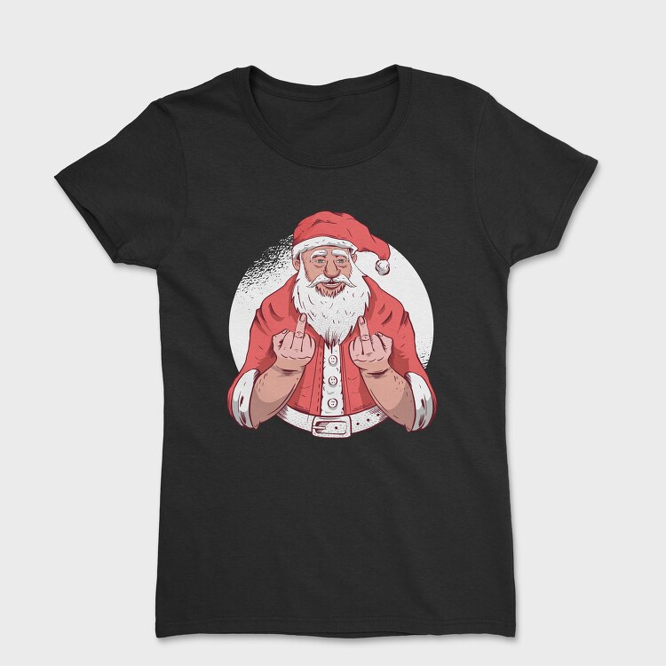 Santa Middle Finger, Дамска Тениска