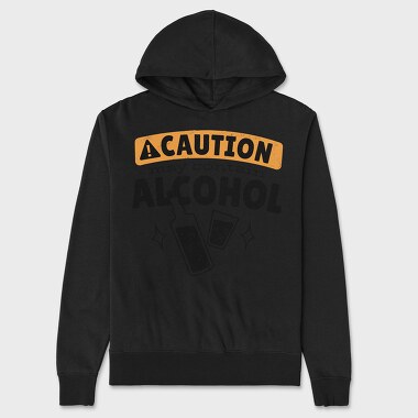 Caution May Contain Alcohol, Unisex Men's Hoodie