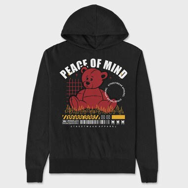 Peace of Mind Bear, Unisex Men's Hoodie