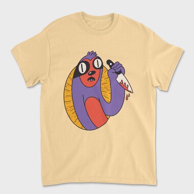 Knife Sloth, Unisex Men's T-Shirt