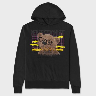 Perfectionist Bear, Unisex Men's Hoodie