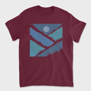Geometric Mountains, Unisex Men's T-Shirt