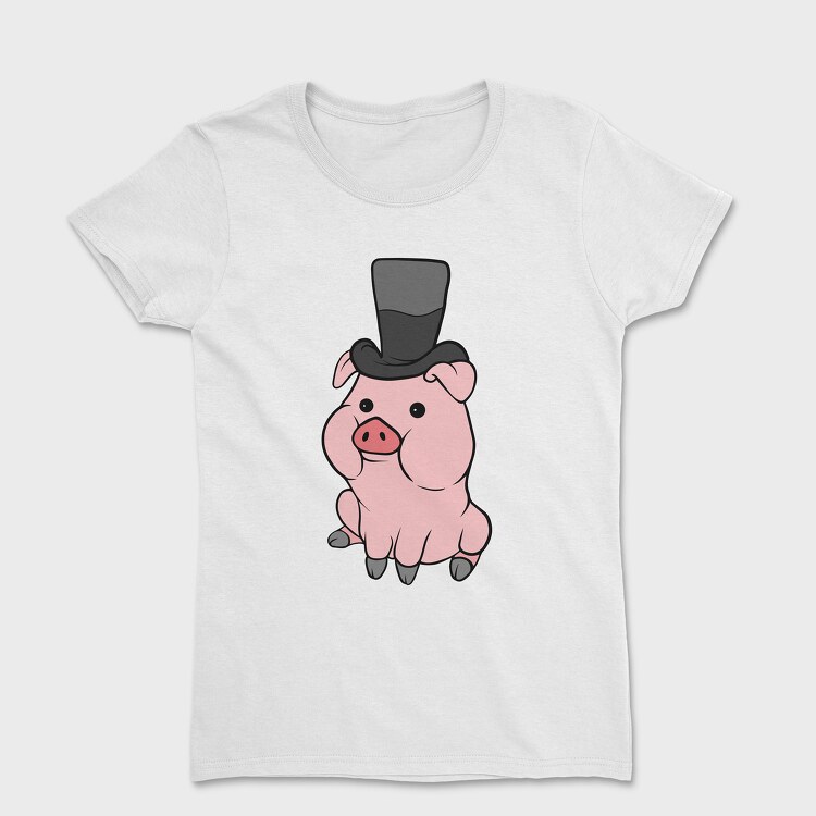 Cute Pig Hat, Women's T-Shirt