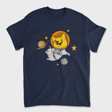 Dog in Space, Unisex Men's T-Shirt