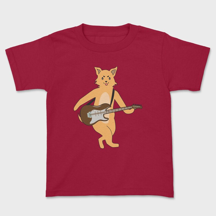 Dog Playing Guitar 13, Детска Тениска