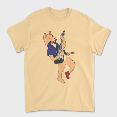 Unisex Men's T-Shirt, Dog Playing Guitar 3