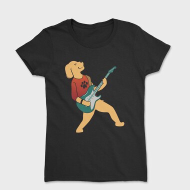 Dog Playing Guitar 4, Women's T-Shirt