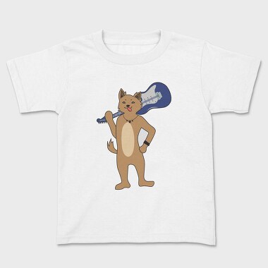 Dog Playing Guitar 8, Kids' T-Shirt