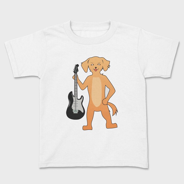 Dog Playing Guitar 9, Kids' T-Shirt