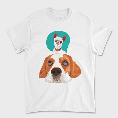 Dog Portrait, Unisex Men's T-Shirt