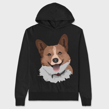 Dog Portrait 1, Unisex Men's Hoodie