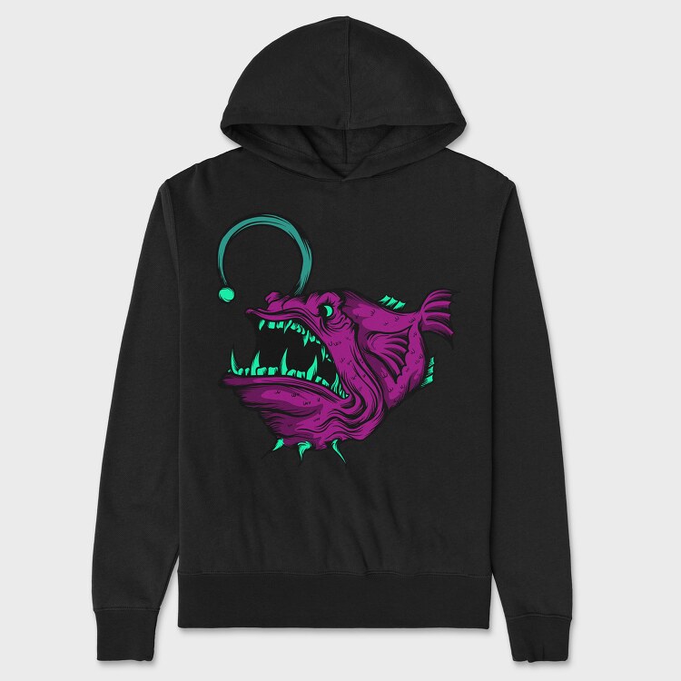 Anglerfish Purple, Unisex Men's Hoodie