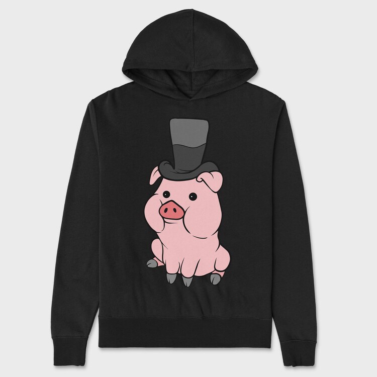 Cute Pig Hat, Unisex Men's Hoodie