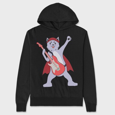 Dog Playing Guitar 5, Unisex Men's Hoodie